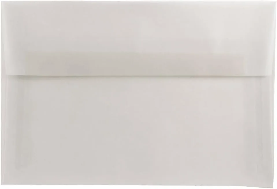JAM PAPER Translucent Vellum Invitation Envelopes - Clear