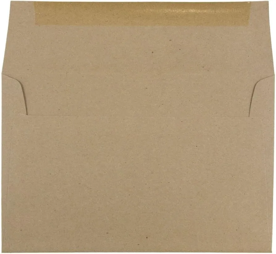 JAM PAPER Booklet Invitation Envelopes, Brown Kraft, Recycled