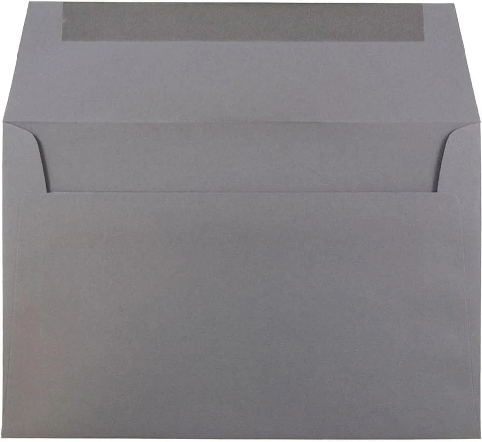 JAM PAPER Premium Dark Gray Invitation and Business Envelopes
