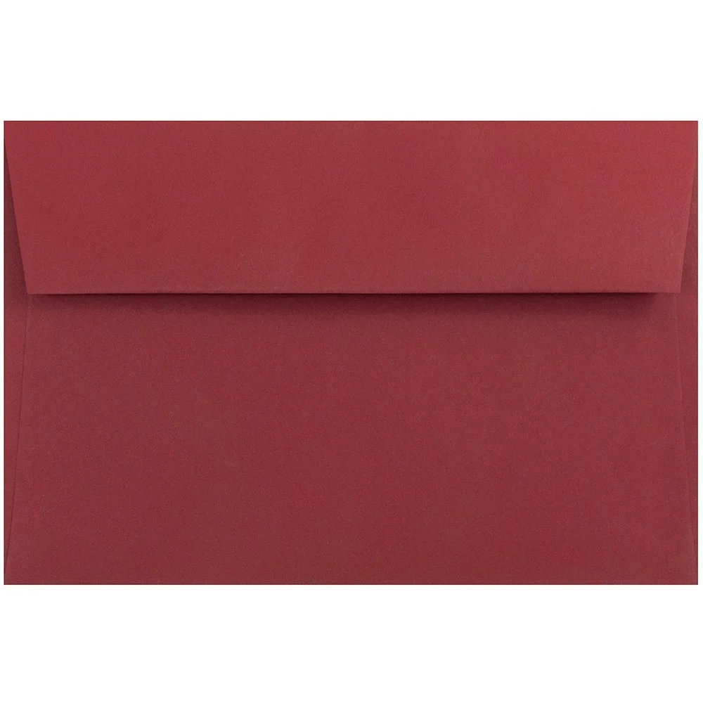 JAM PAPER Premium Dark Red Invitation Envelopes