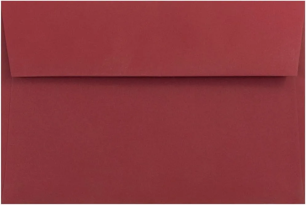 JAM PAPER Premium Dark Red Invitation Envelopes