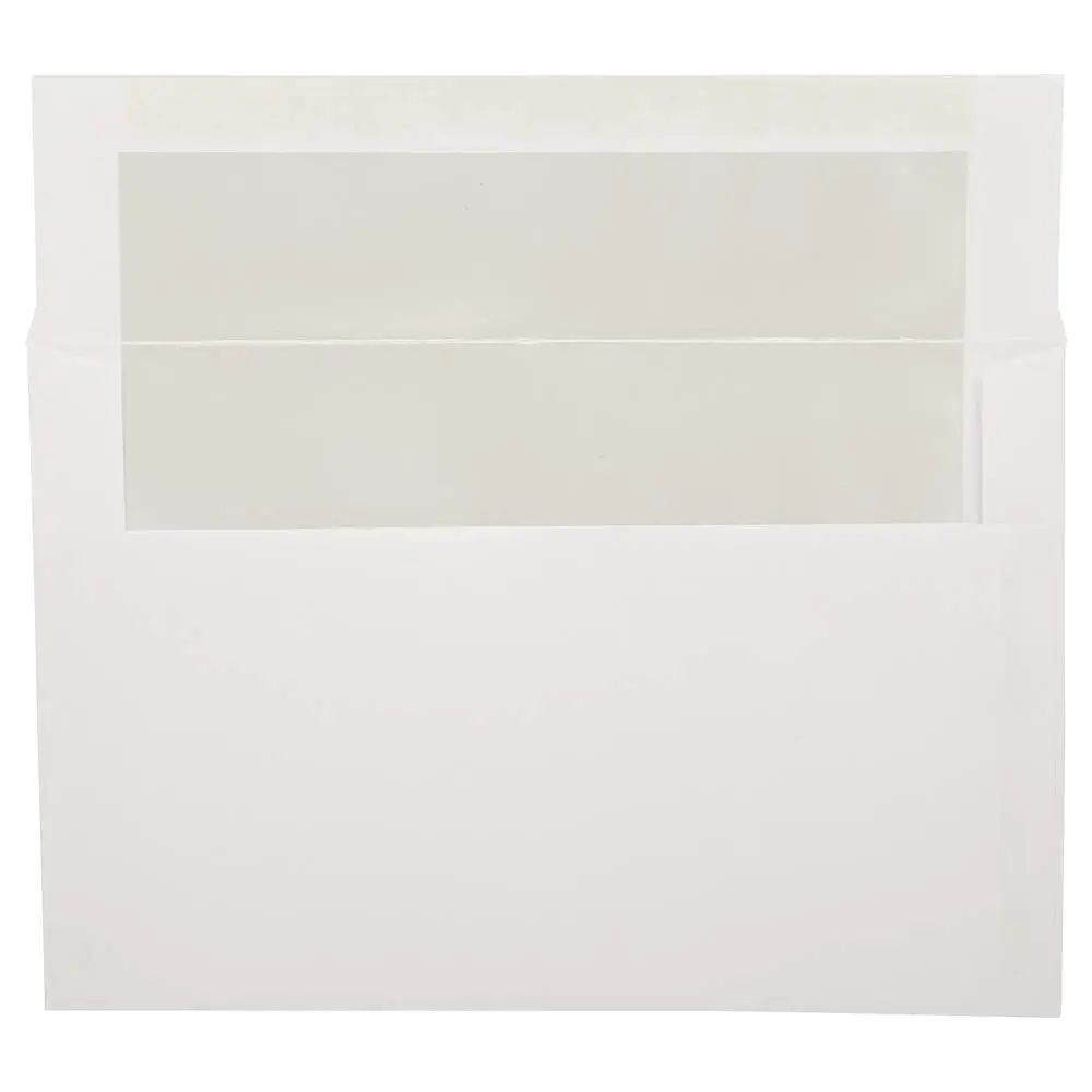 JAM PAPER A9 Foil Lined Invitation Envelopes - 5 3/4 x 8 3/4 - White with Ivory Foil - 25/Pack