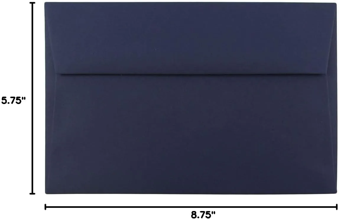 JAM PAPER Navy Blue Premium Invitation Envelopes - 25/Pack