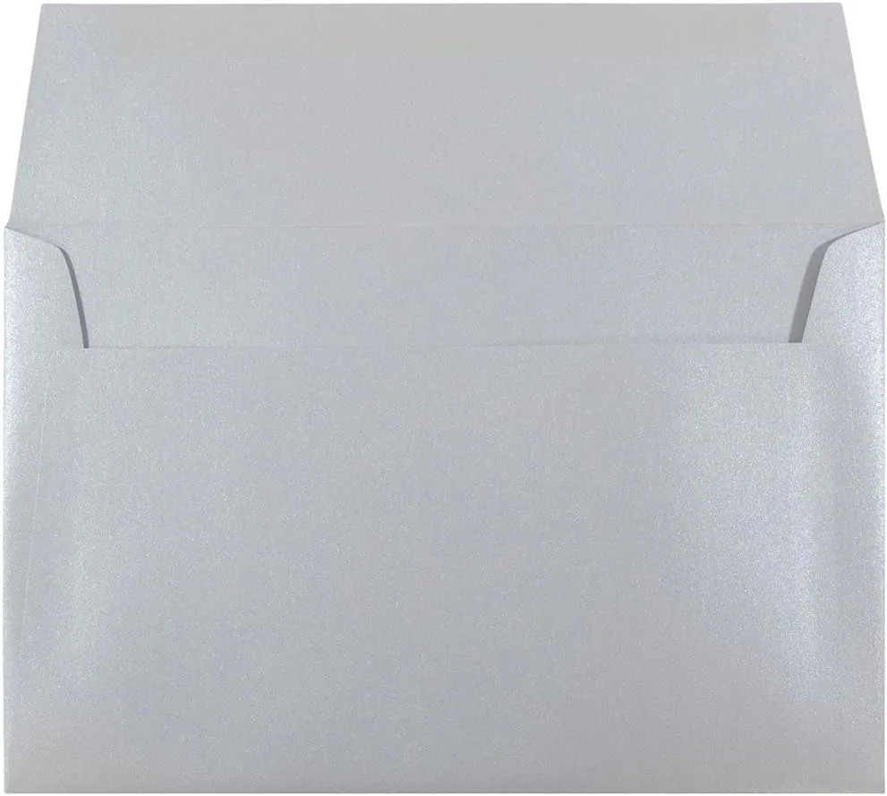 JAM PAPER Silver Stardream Metallic Invitation Envelopes