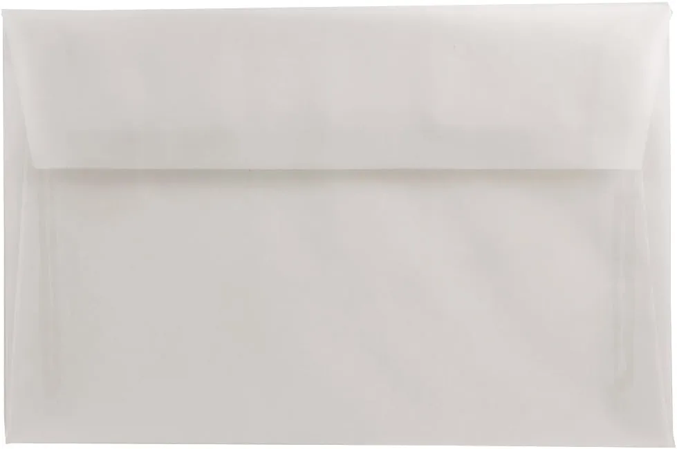 JAM PAPER Translucent Vellum Invitation Envelopes - Clear