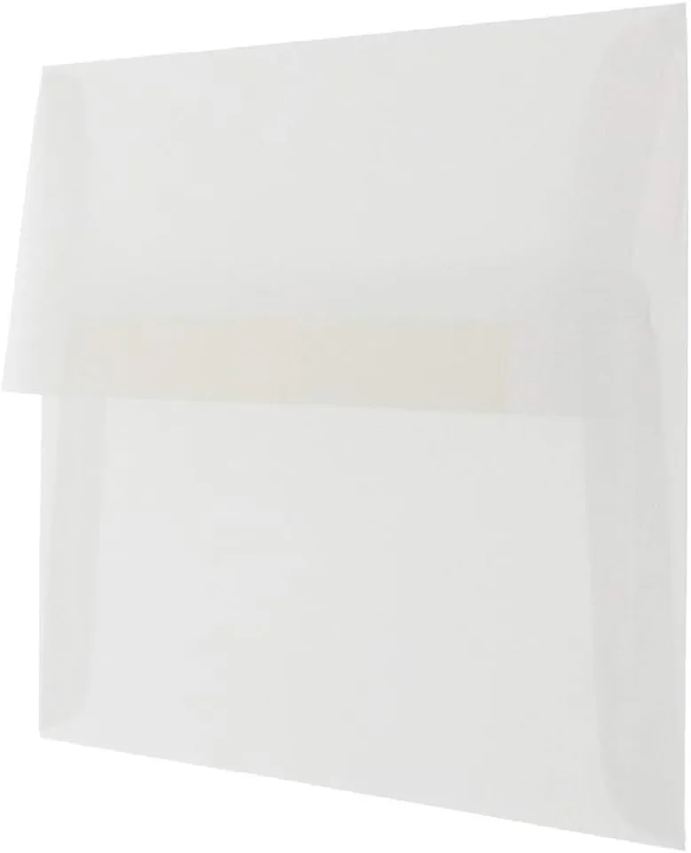 JAM PAPER Translucent Vellum Invitation Envelopes - Clear