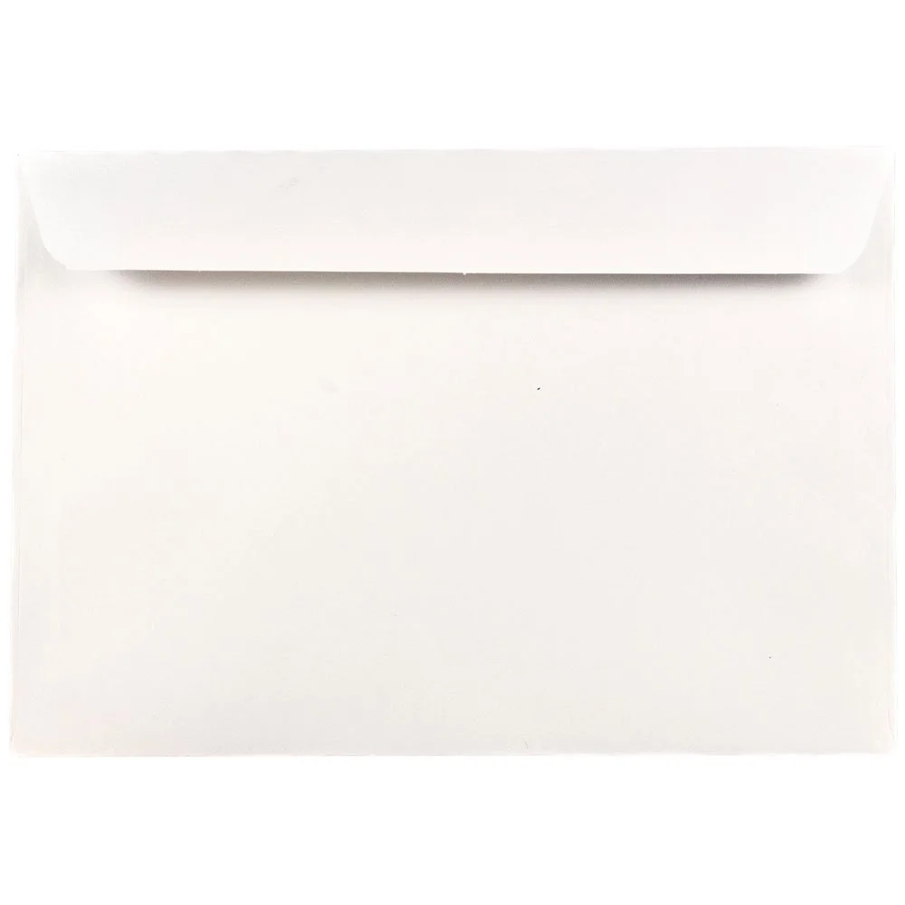 JAM PAPER Booklet Envelopes With Gummed Closure - White