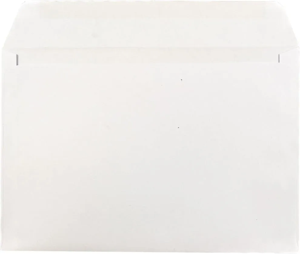 JAM PAPER Booklet Envelopes With Gummed Closure - White