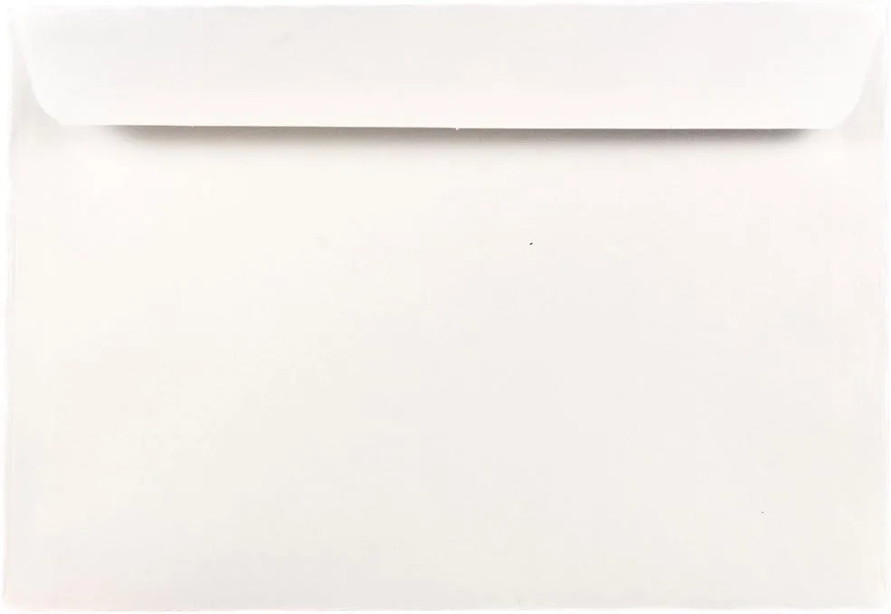 JAM PAPER Booklet Envelopes With Gummed Closure - White