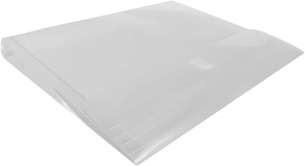JAM PAPER Plastic Booklet Expansion Envelopes with Hook & Loop Closure - Letter