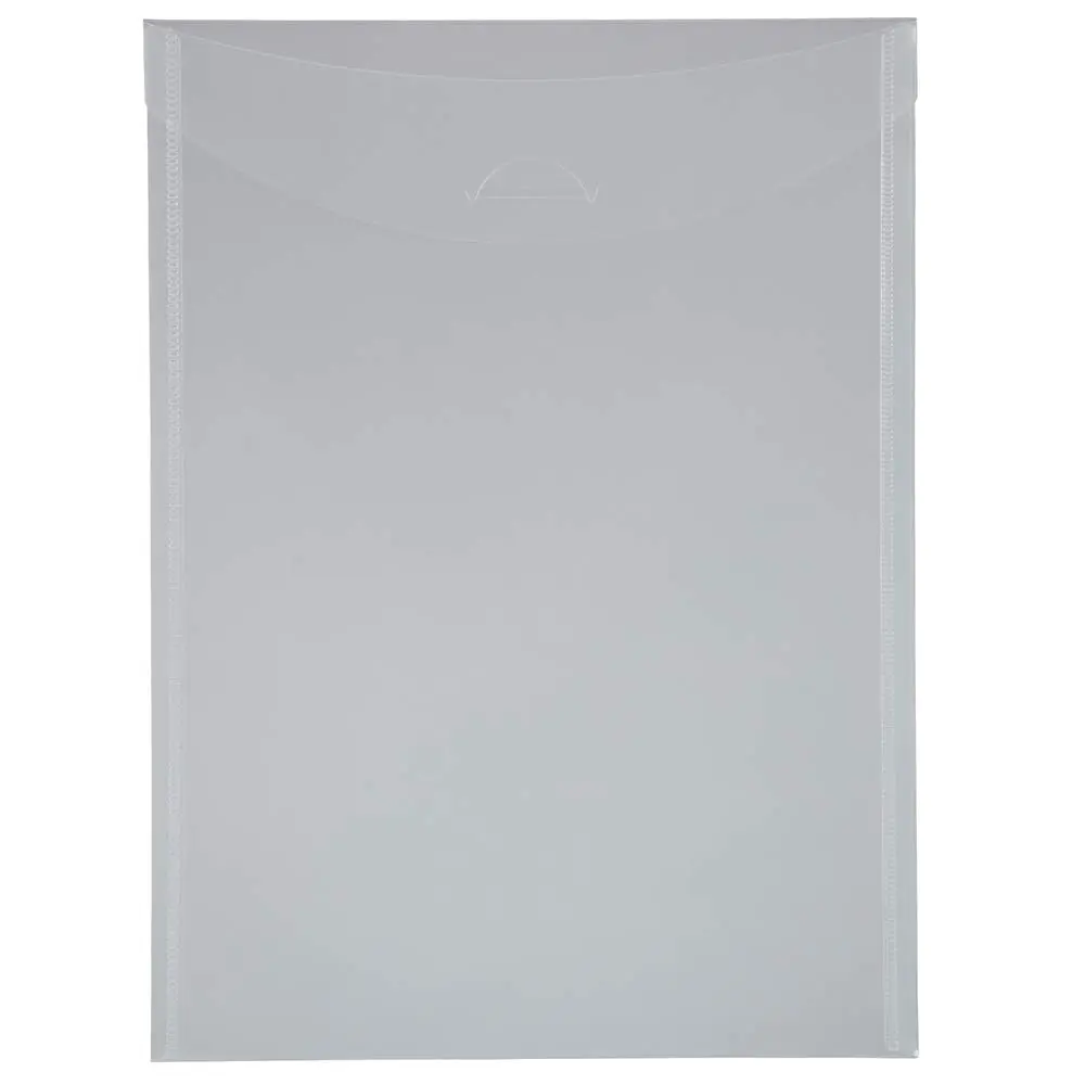 JAM PAPER Plastic Envelopes with Tuck Flap Closure - Clear