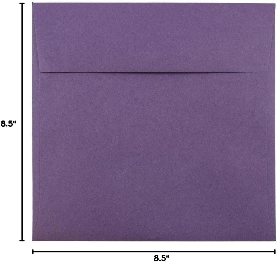 JAM PAPER Premium Dark Purple Invitation Envelopes - 25/Pack