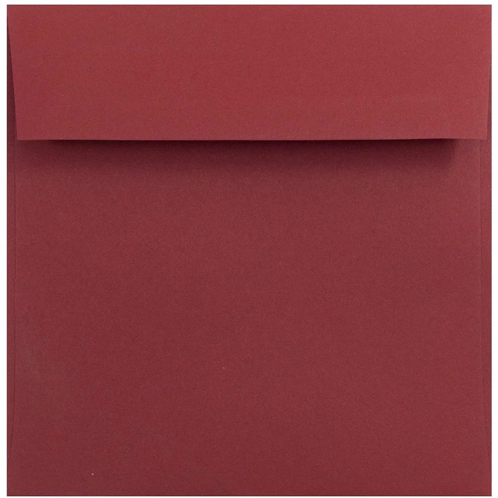 JAM PAPER Premium Dark Red Invitation Envelopes