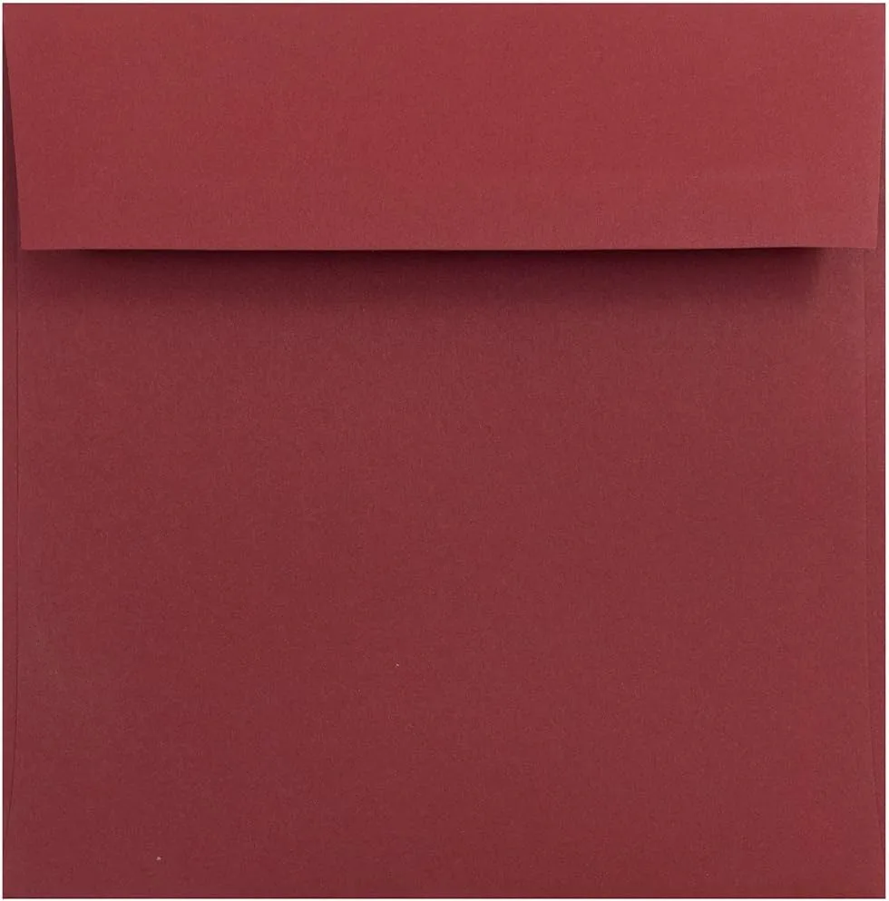 JAM PAPER Premium Dark Red Invitation Envelopes