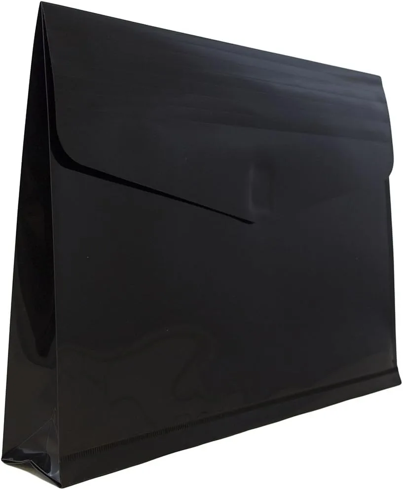 JAM PAPER Plastic Booklet Expansion Envelopes with Hook & Loop Closure - Letter