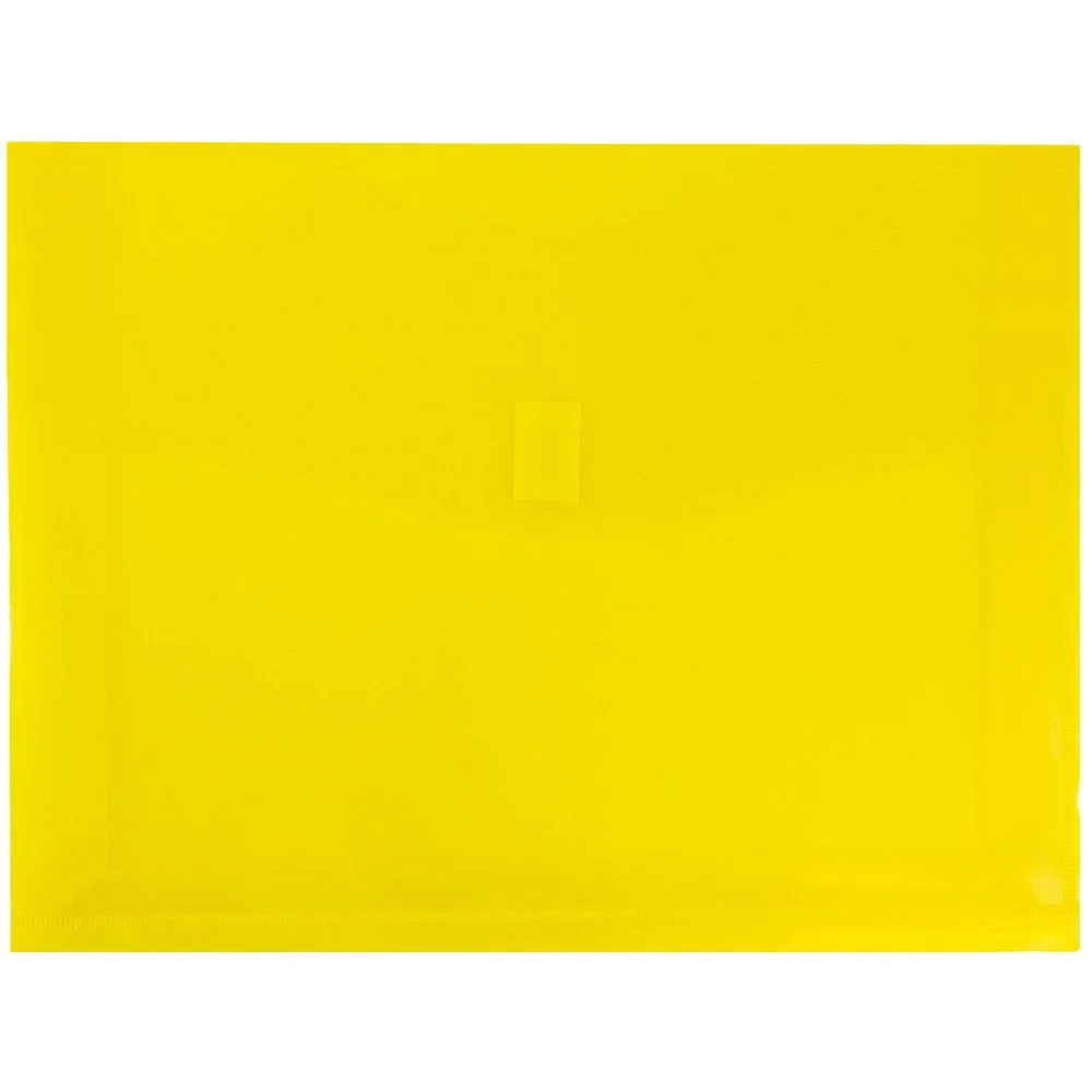 JAM PAPER Plastic Booklet Expansion Envelopes with Hook & Loop Closure - Letter