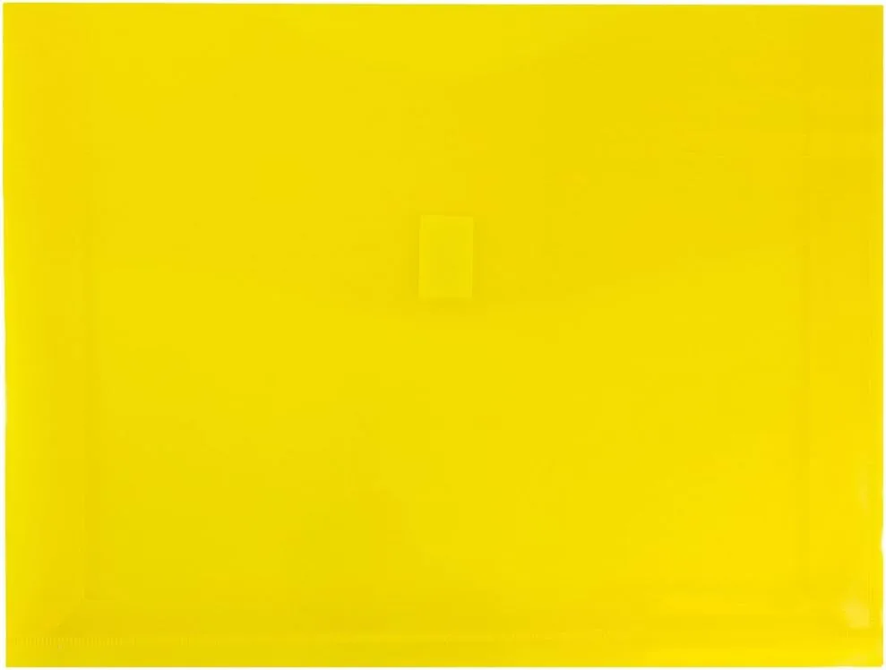 JAM PAPER Plastic Booklet Expansion Envelopes with Hook & Loop Closure - Letter