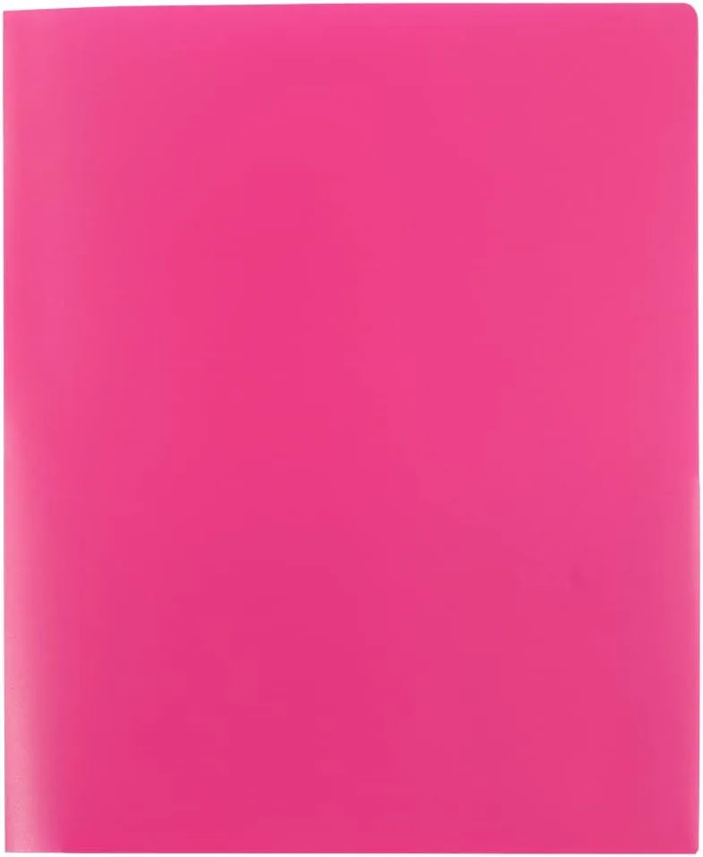 JAM Paper Heavy-Duty 2-Pocket Plastic Presentation Folders - Letter Size