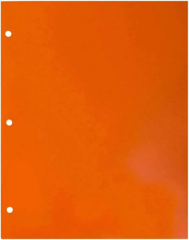 JAM PAPER Laminated Two-Pocket Glossy 3-Hole Letter Size Folders