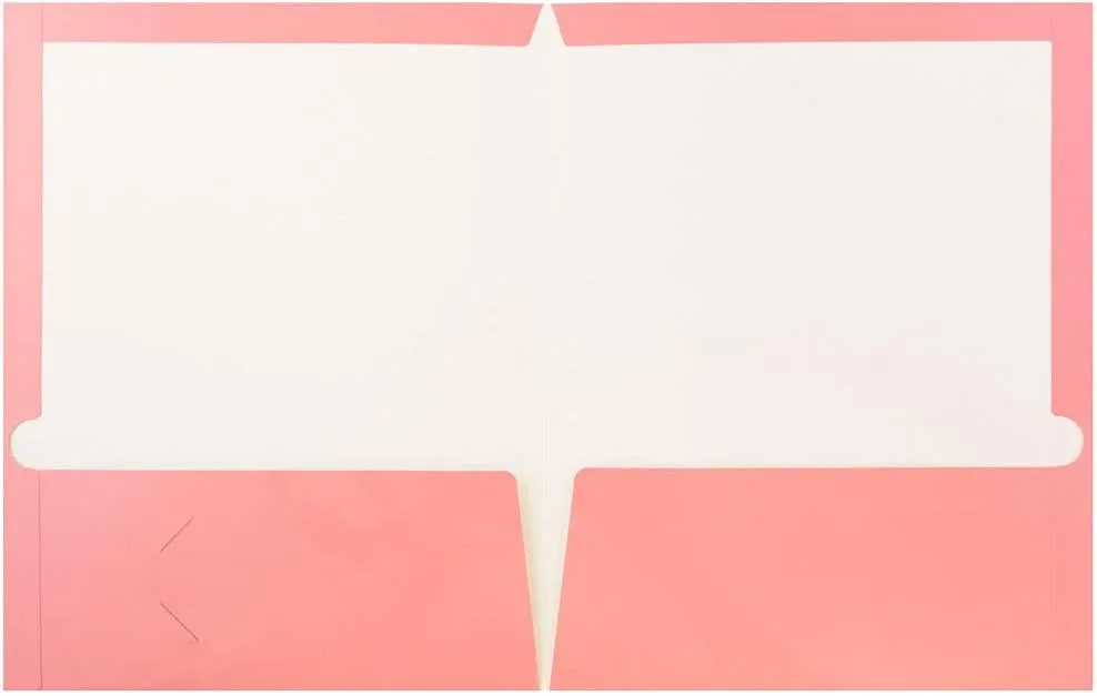 JAM PAPER Laminated Two-Pocket Glossy Presentation Folders - Letter Size