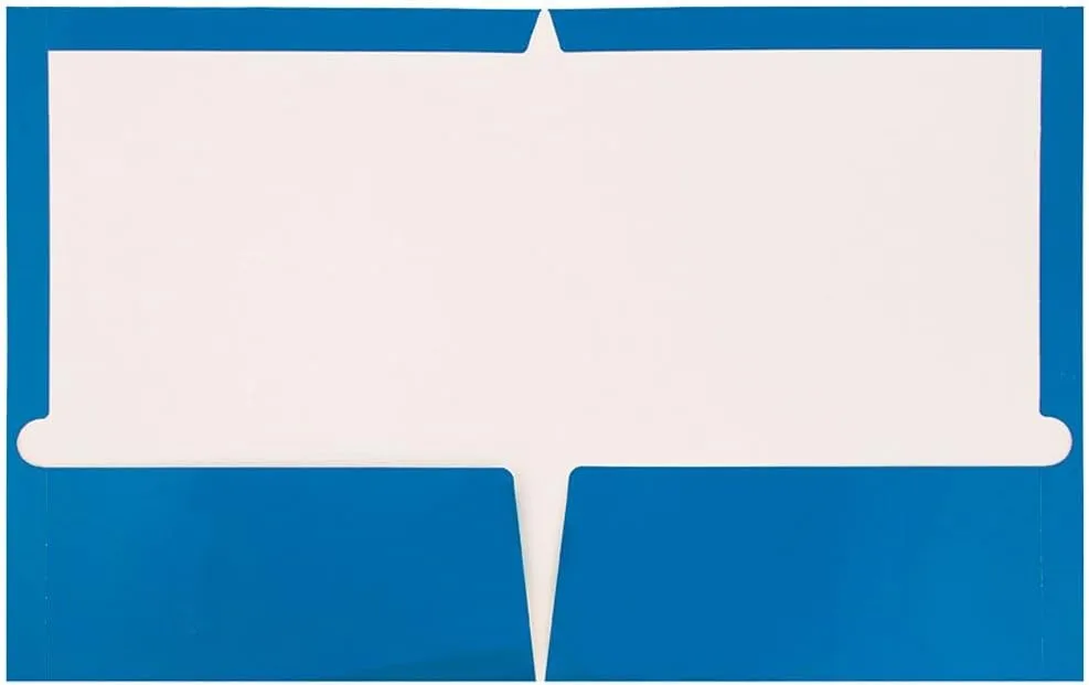 JAM PAPER Laminated Two-Pocket Glossy Presentation Folders - Letter Size