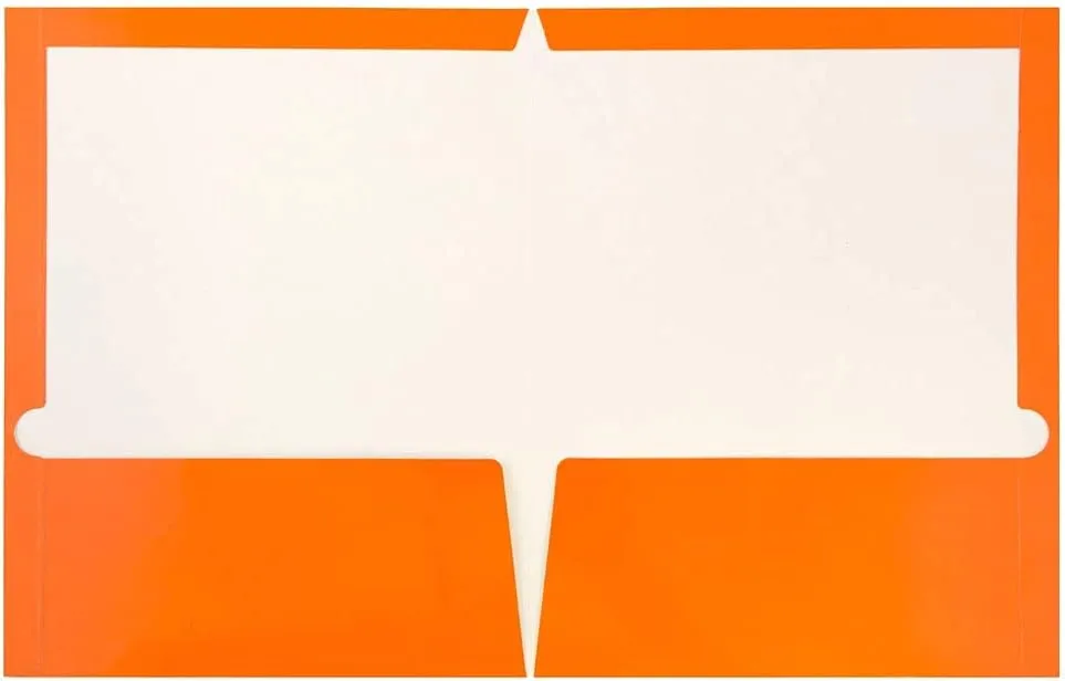 JAM PAPER Laminated Two-Pocket Glossy Presentation Folders - Letter Size