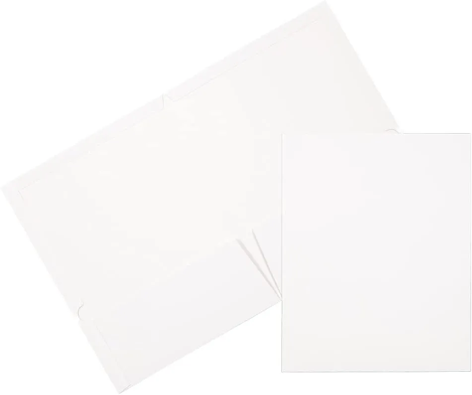 JAM PAPER Laminated Two-Pocket Glossy Presentation Folders - Letter Size
