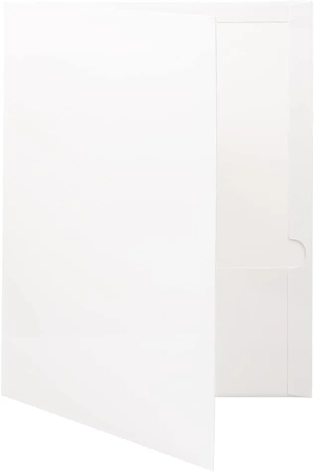 JAM PAPER Laminated Two-Pocket Glossy Presentation Folders - Letter Size