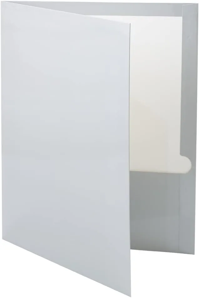 JAM PAPER Laminated Two-Pocket Glossy Presentation Folders - Letter Size