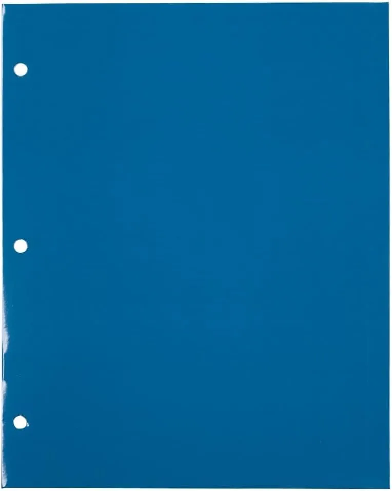 JAM PAPER Laminated Two-Pocket Glossy 3-Hole Letter Size Folders