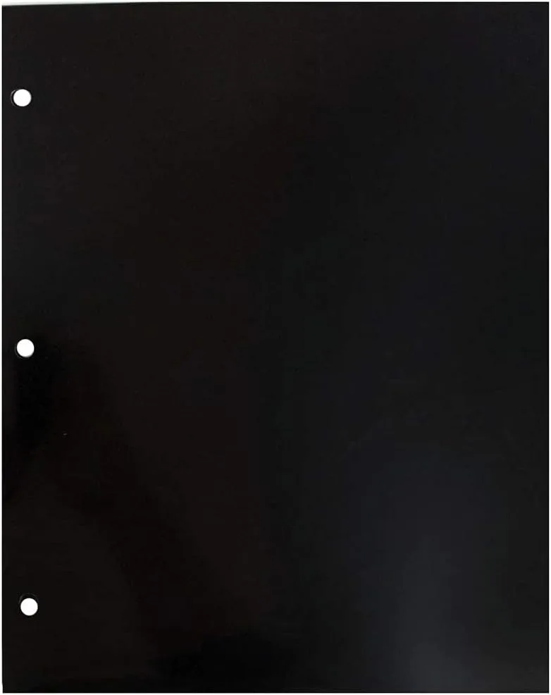 JAM PAPER Laminated Two-Pocket Glossy 3-Hole Letter Size Folders
