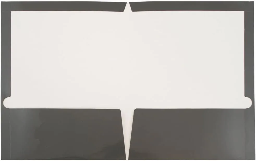 JAM PAPER Laminated Two-Pocket Glossy Presentation Folders - Letter Size