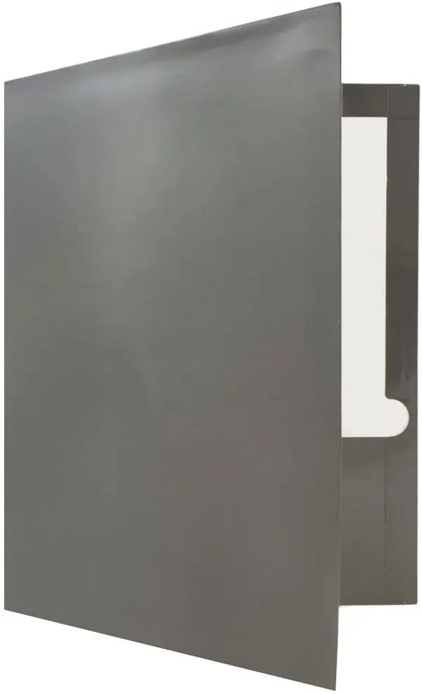 JAM PAPER Laminated Two-Pocket Glossy Presentation Folders - Letter Size
