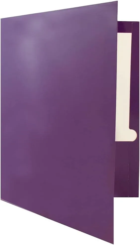 JAM PAPER Laminated Two-Pocket Glossy Presentation Folders - Letter Size