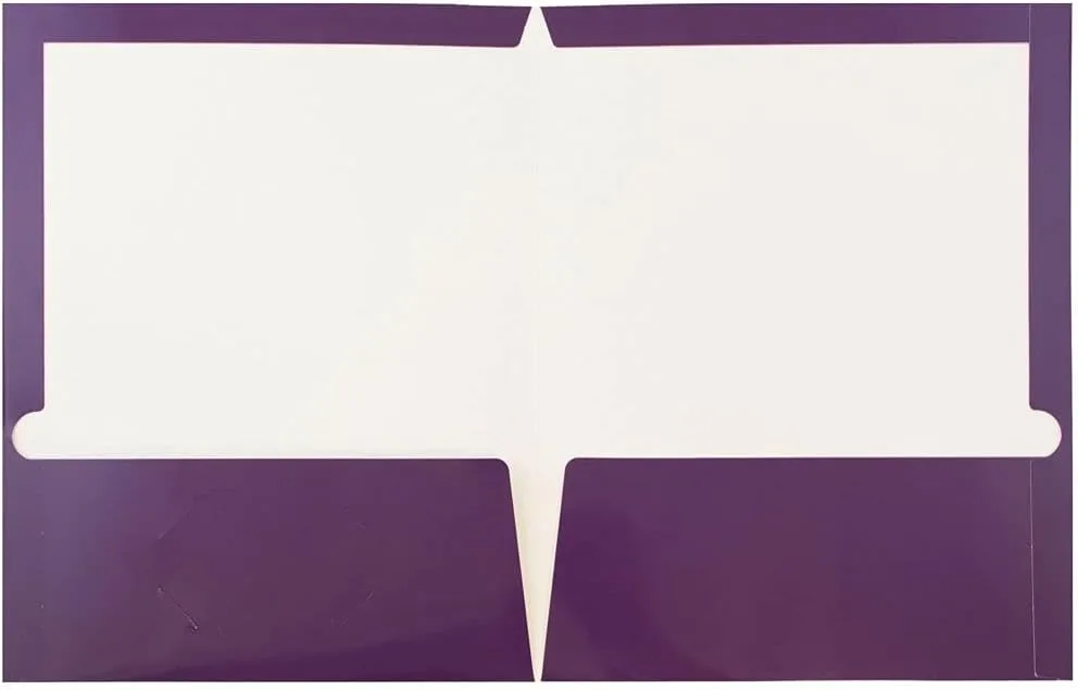 JAM PAPER Laminated Two-Pocket Glossy Presentation Folders - Letter Size