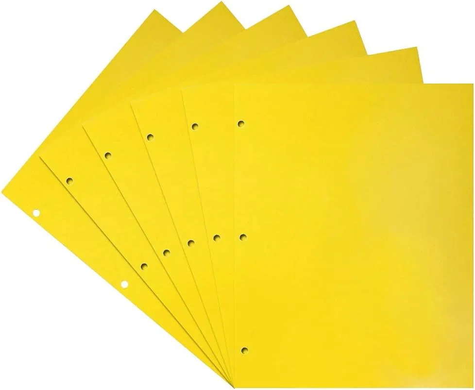 JAM PAPER Laminated Two-Pocket Glossy 3-Hole Letter Size Folders