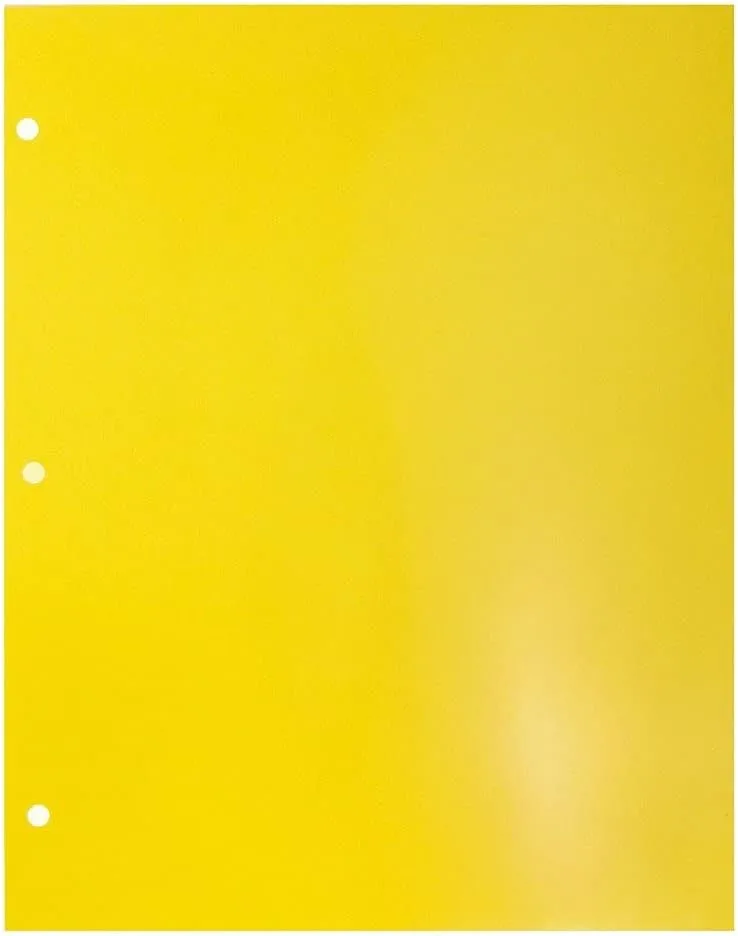JAM PAPER Laminated Two-Pocket Glossy 3-Hole Letter Size Folders