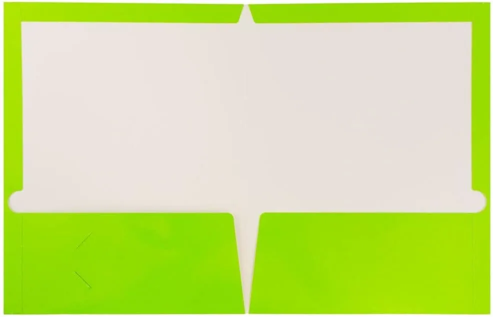 JAM PAPER Laminated Two-Pocket Glossy Presentation Folders - Letter Size