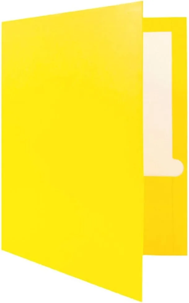 JAM PAPER Laminated Two-Pocket Glossy Presentation Folders - Letter Size