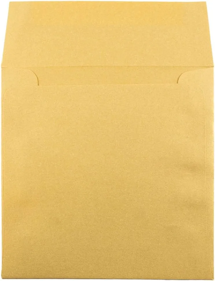 JAM PAPER Metallic Invitation Envelopes - Gold Stardream - 25/Pack
