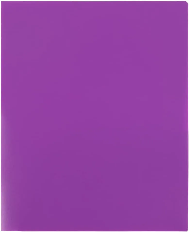 JAM Paper Heavy-Duty 2-Pocket Plastic Presentation Folders - Letter Size