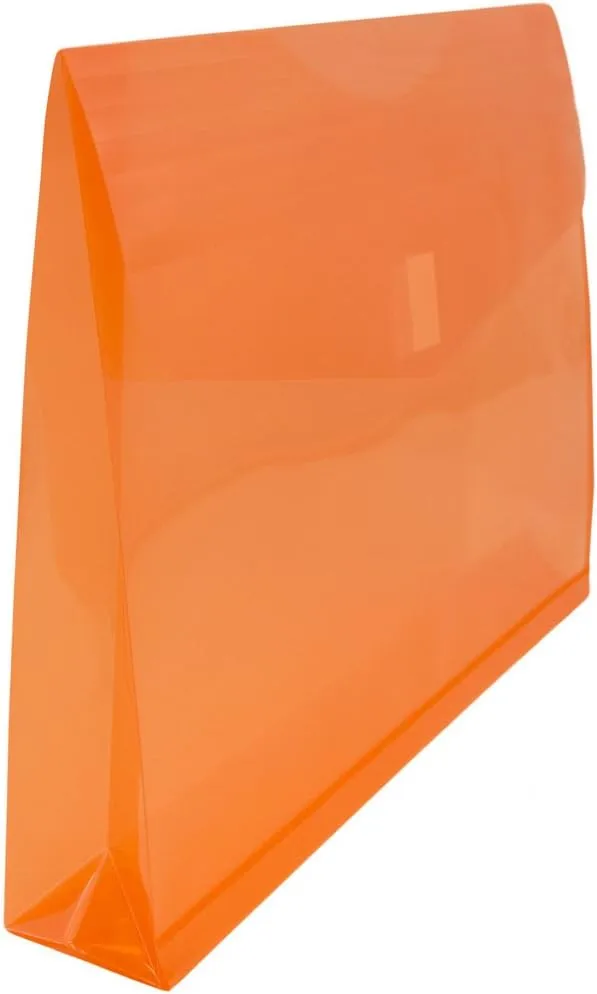 JAM PAPER Plastic Booklet Expansion Envelopes with Hook & Loop Closure - Letter