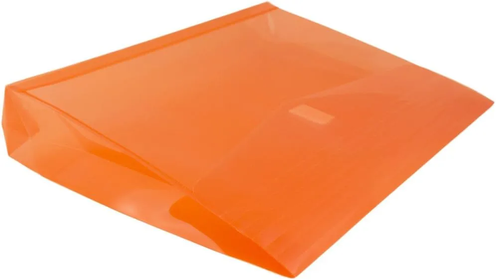 JAM PAPER Plastic Booklet Expansion Envelopes with Hook & Loop Closure - Letter