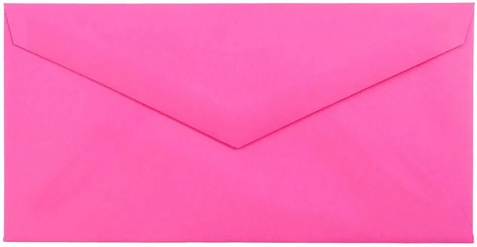 JAM PAPER Colored Envelopes - Ultra Fuchsia Hot Pink