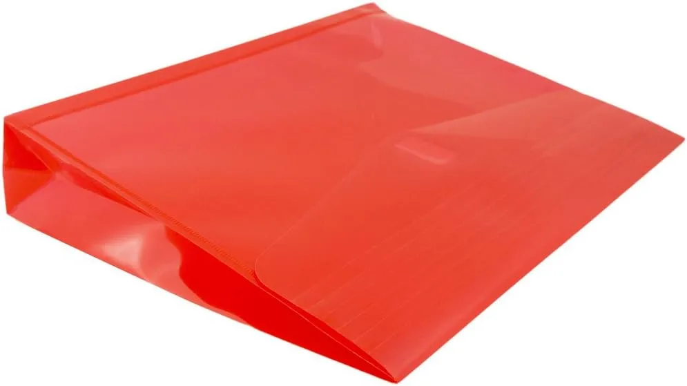 JAM PAPER Plastic Booklet Expansion Envelopes with Hook & Loop Closure - Letter