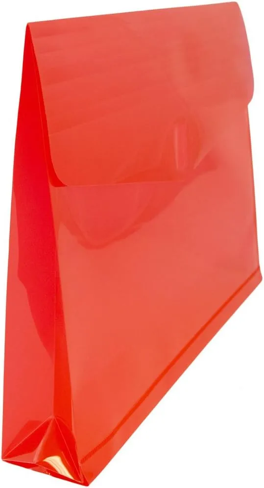 JAM PAPER Plastic Booklet Expansion Envelopes with Hook & Loop Closure - Letter
