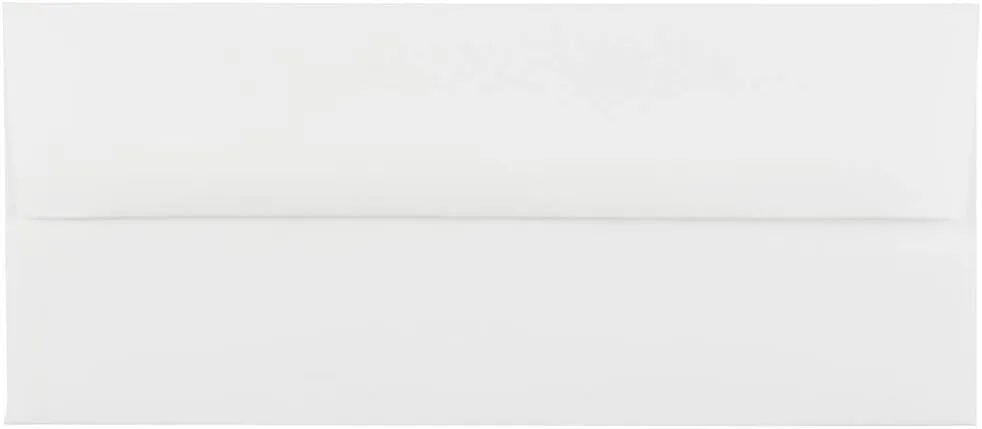 JAM PAPER #10 Business Stationery Set - 4 1/8 x 9 1/2 Envelopes & Matching Letter Paper - Strathmore Bright White Wove