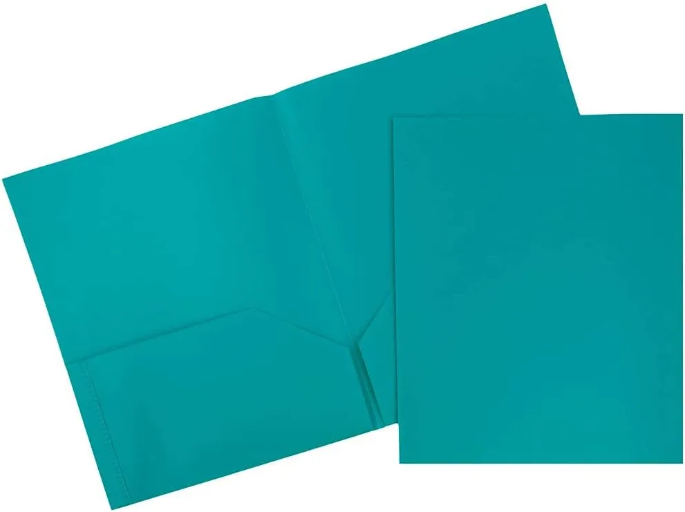 JAM Paper Plastic 2-Pocket POP Folders