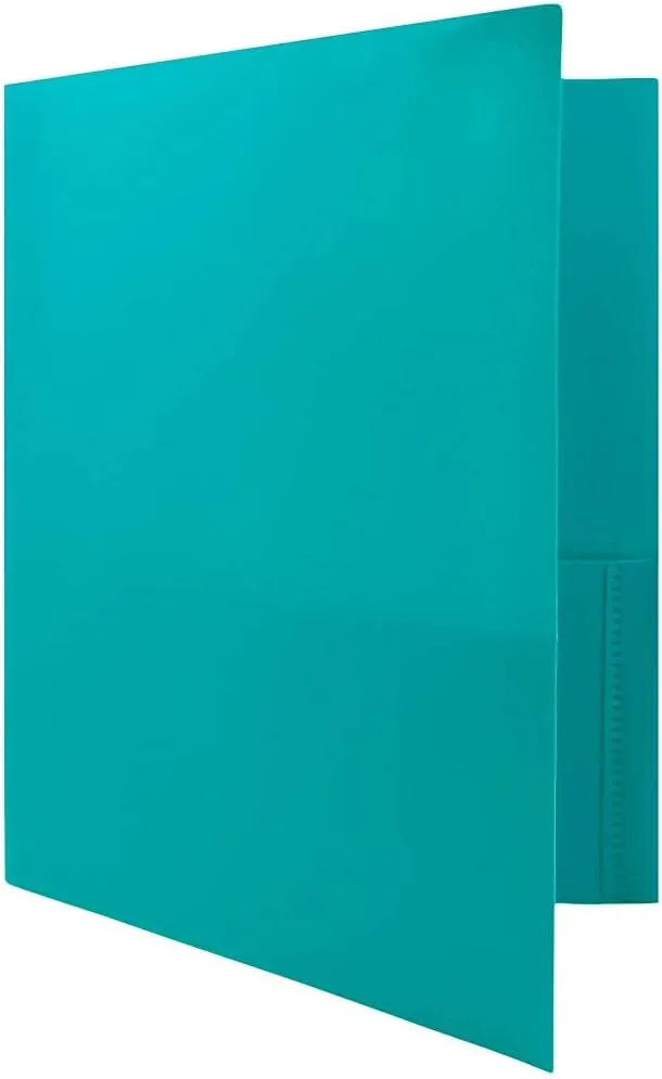 JAM Paper Plastic 2-Pocket POP Folders