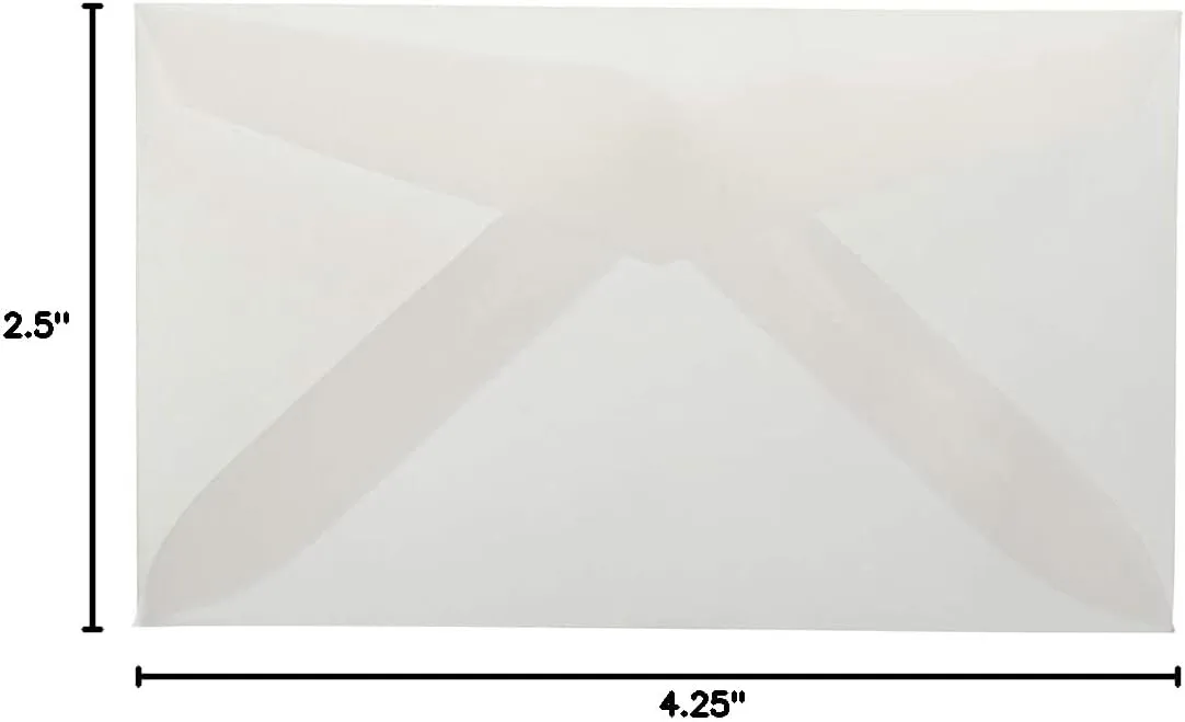 JAM PAPER Translucent Vellum Invitation Envelopes